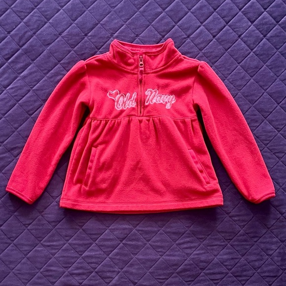 Old Navy Girls Red Fleece Sweatshirt - Picture 1 of 5